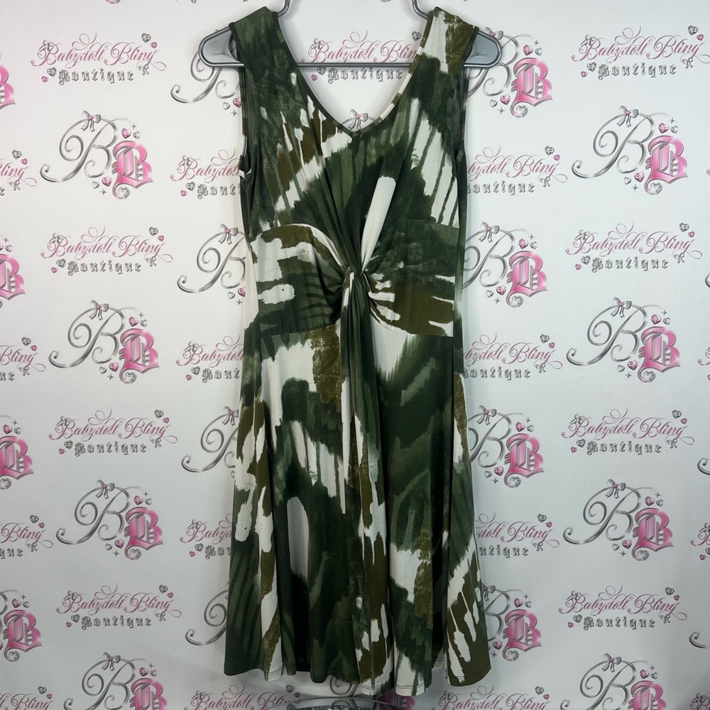 Point zero Nicole benisti dress tie dye ombré Green and White Women's Dress